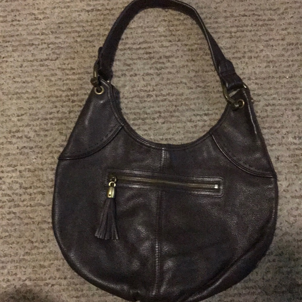 Gap dark brown leather hobo purse